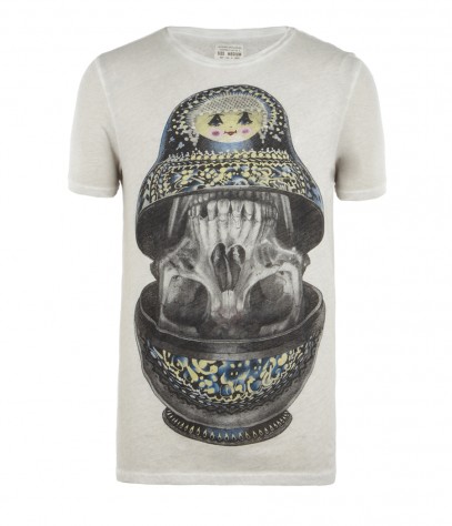 Doll Cut Collar Crew T shirt, Men, Graphic T Shirts, AllSaints 