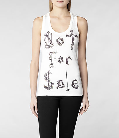 Laurels Tank, Women, Graphic T Shirts, AllSaints Spitalfields