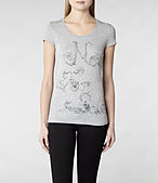 Womens Graphic Tees  Embellished, Racer back, Printed  AllSaints