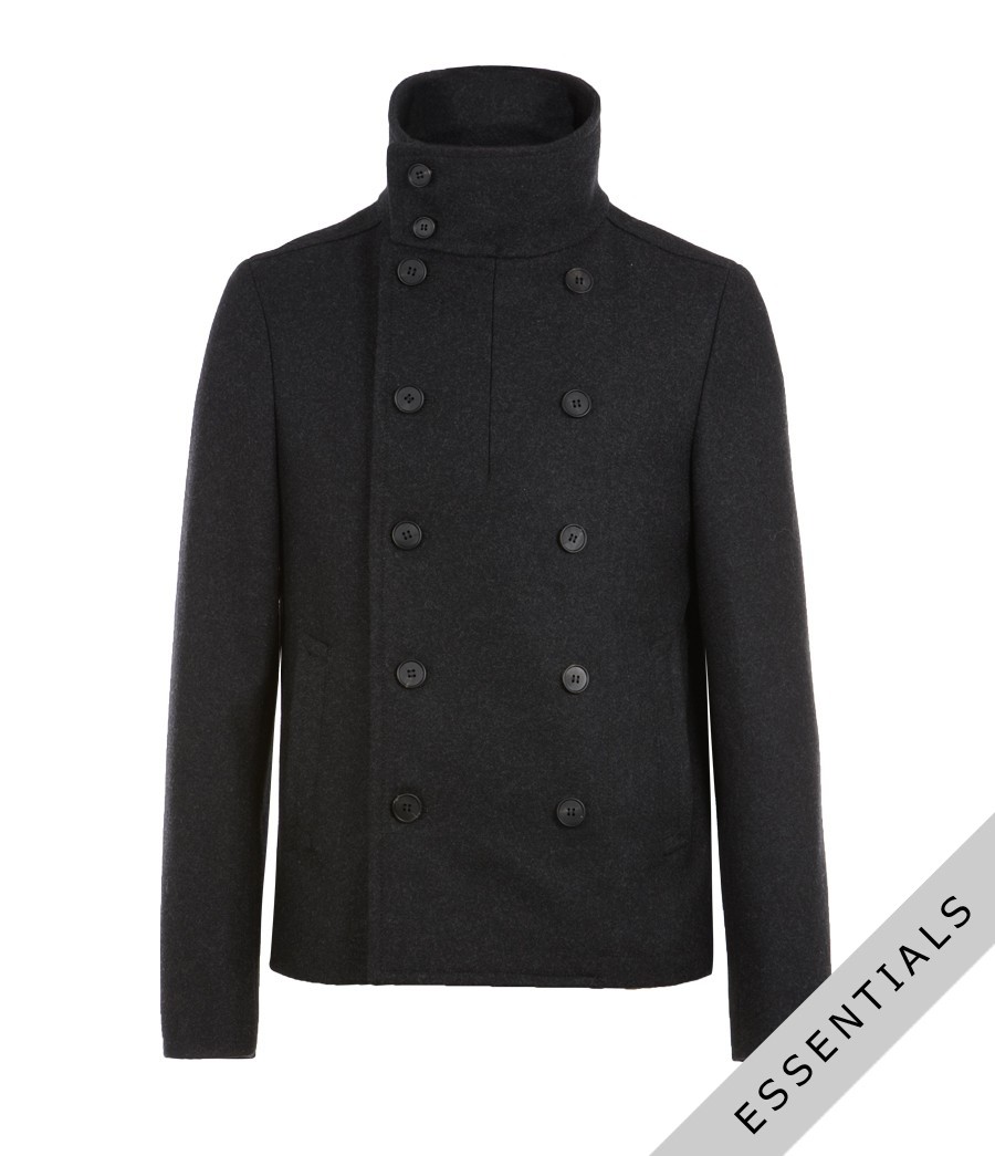 Juror Pea Coat, , , AllSaints Spitalfields