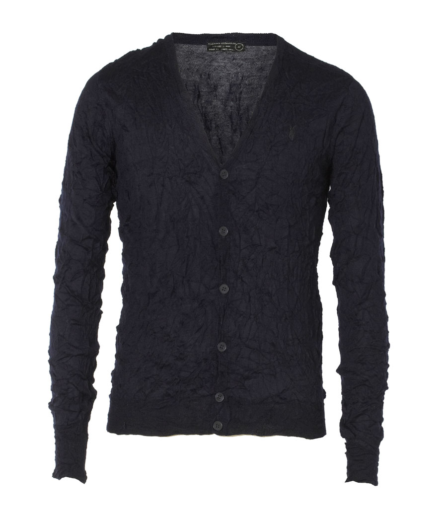 Shadow Merino Cardigan, Men, , AllSaints Spitalfields