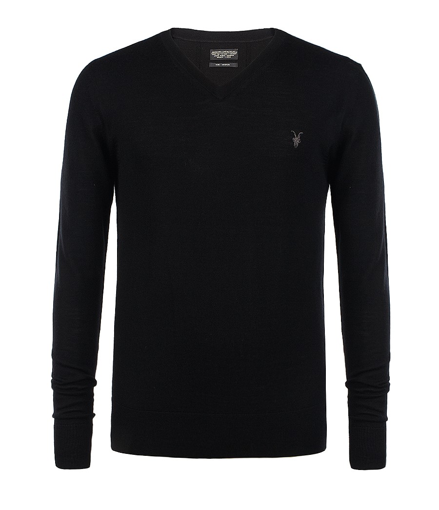 Code Merino V neck Jumper, Men, Sweaters, AllSaints Spitalfields