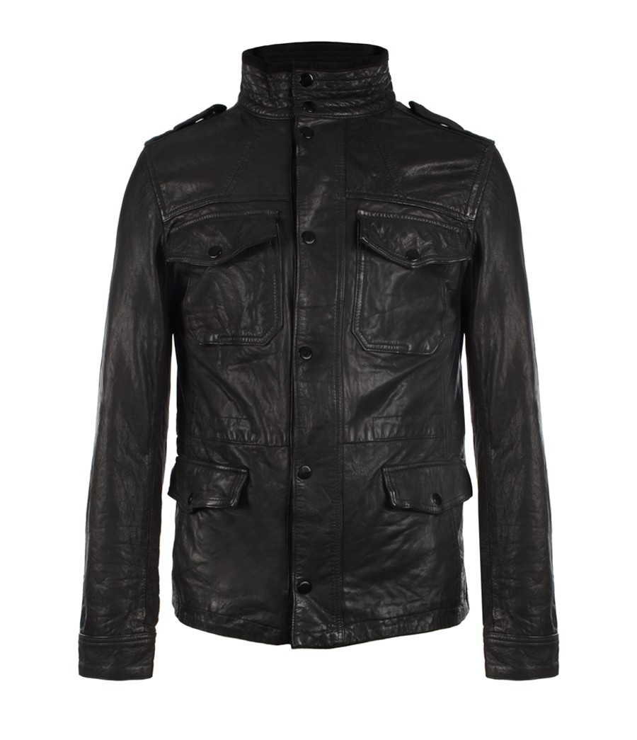 Seville Leather Jacket, Men, Leathers, AllSaints Spitalfields