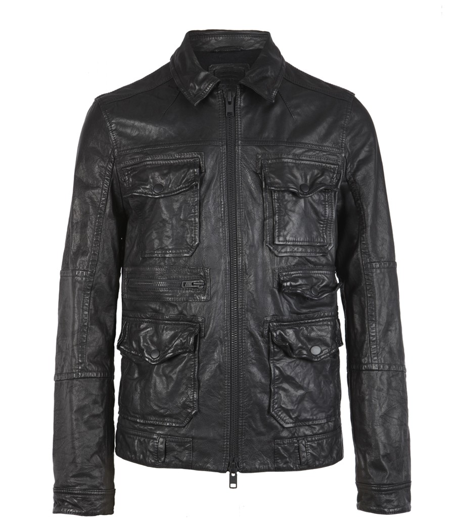 Forge Leather Jacket, , , AllSaints Spitalfields