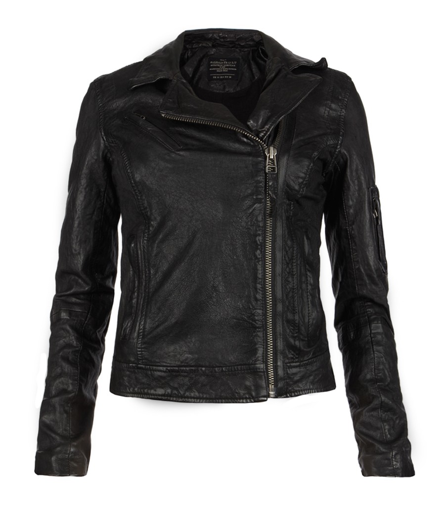 Marsden Leather Jacket, Women, Leather, AllSaints Spitalfields