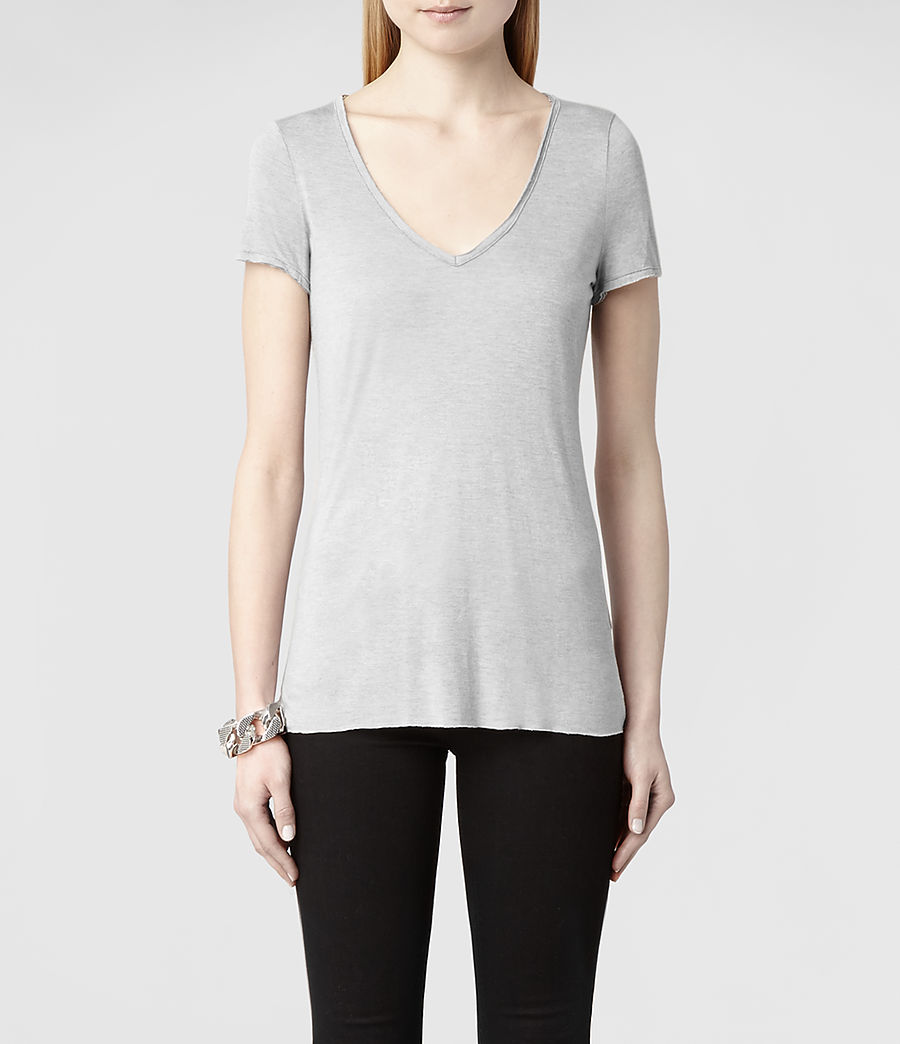 Silk Biker T shirt, Women, Tops, AllSaints Spitalfields