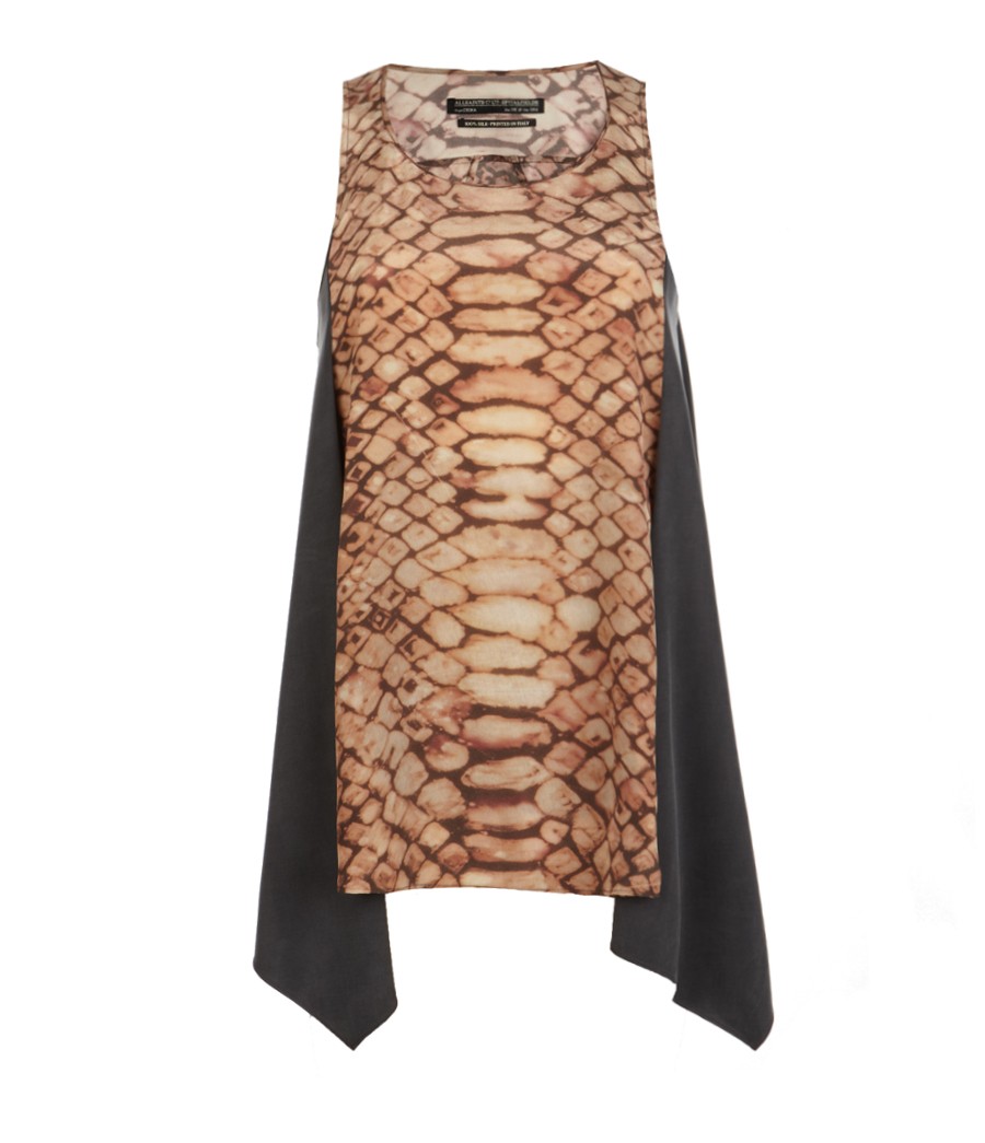 Bleach Python Top, Women, Tops, AllSaints Spitalfields